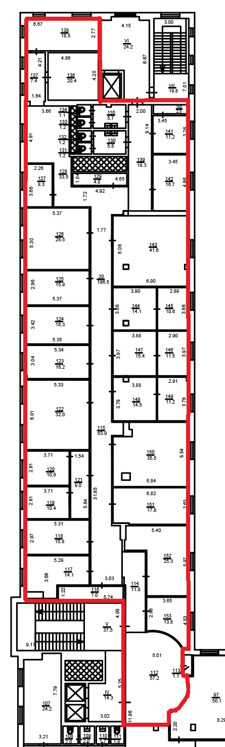 Аренда офиса в БЦ ул.Бульварно Кудрявская, 24 (946 кв.м.)